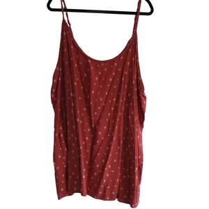Torrid Women's Plus Size Geo Print Red Challis Braided Tank - Size 5 - NWT